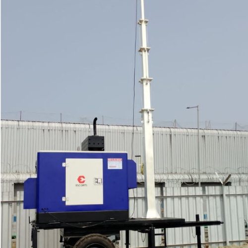 Mobile Lighting Tower with four Lights manufactured by Gawade Green Power Solution